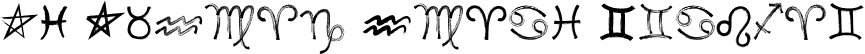 MF Zodiac Dings Regular font | MF Zodiac Dings.ttf