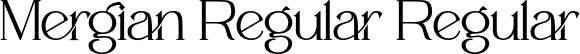 Mergian Regular Regular font | Mergian Regular.otf