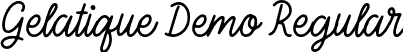 Gelatique Demo Regular font | GelatiqueDemo-Regular.otf