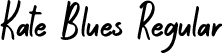 Kate Blues Regular font | KateBlues.otf