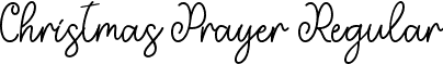 Christmas Prayer Regular font | Christmas Prayer OTF Personal.otf