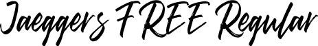 Jaeggers FREE Regular font | Jaeggers FREE.ttf