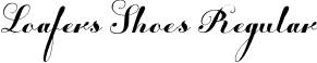 Loafers Shoes Regular font | Loafers  OTF.otf