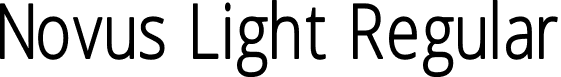 Novus Light Regular font | Novus-Light.otf