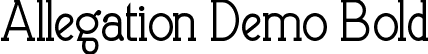 Allegation Demo Bold font | AllegationDemoBold.ttf