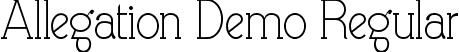 Allegation Demo Regular font | AllegationDemoRegular.ttf