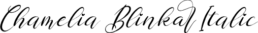 Chamelia Blinkar Italic font | Chamelia Blinkar Italic.otf