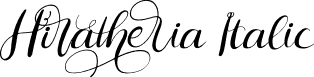 Hiratheria Italic font | Hiratheria Italic.otf