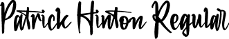 Patrick Hinton Regular font | Patrick Hinton.ttf