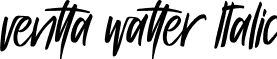 ventta watter Italic font | ventta watter italic.otf