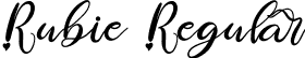 Rubie Regular font | Rubie.otf