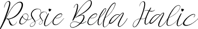 Rossie Bella Italic font | Rossie Bella Italic.otf