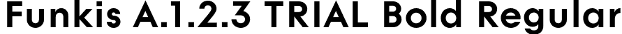 Funkis A.1.2.3 TRIAL Bold Regular font | FunkisA.1.2.3TRIAL-Bold.otf