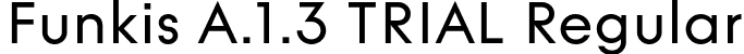Funkis A.1.3 TRIAL Regular font | FunkisA.1.3TRIAL-Regular.otf
