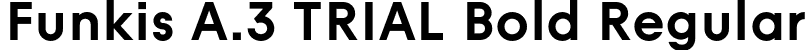 Funkis A.3 TRIAL Bold Regular font | FunkisA.3TRIAL-Bold.otf