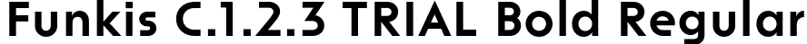 Funkis C.1.2.3 TRIAL Bold Regular font | FunkisC.1.2.3TRIAL-Bold.otf
