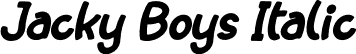 Jacky Boys Italic font | Jacky Boys Italic.otf