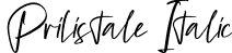 Prilistale Italic font | Prilistale Italic.ttf