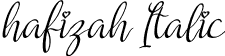 hafizah Italic font | hafizah italic.otf