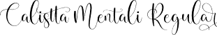 Calistta Mentali Regular font | Calistta Mentali.otf