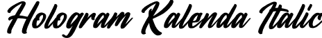 Hologram Kalenda Italic font | Hologram Kalenda Italic.otf