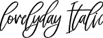 lovelyday Italic font | lovelyday Italic.ttf