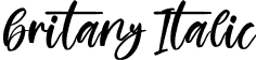 britany Italic font | britany italic.ttf