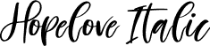 Hopelove Italic font | Hopelove Italic.otf