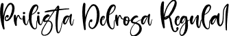 Prilista Delrosa Regular font | Prilista Delrosa.otf