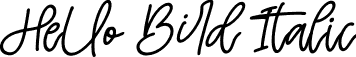 Hello Bird Italic font | Hello Bird Italic.otf