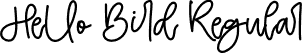 Hello Bird Regular font | Hello Bird.otf