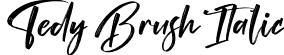 Tedy Brush Italic font | Tedy Brush Italic.otf