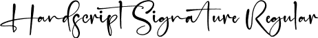 Handscript Signature Regular font | Handscript Signature.otf