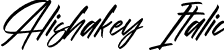 Alishakey Italic font | Alishakey Italic.otf