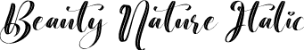 Beauty Nature Italic font | Beauty Nature Italic.ttf