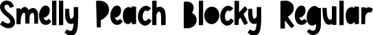 Smelly Peach Blocky Regular font | Smelly Peach Blocky.ttf