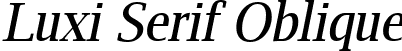 Luxi Serif Oblique font | luxirri.ttf