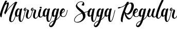 Marriage Saga Regular font | MarriageSaga-1G5yB.otf