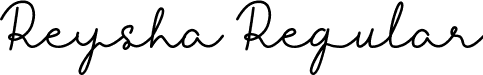 Reysha Regular font | Reysha.ttf