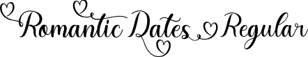 Romantic Dates Regular font | RomanticDates-VG0LV.ttf