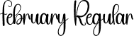 February Regular font | February.otf