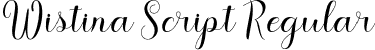 Wistina Script Regular font | wisterya.otf