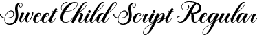 Sweet Child Script Regular font | Sweet Child.otf