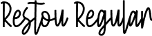 Restou Regular font | Restou Demo-SVG.otf