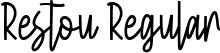 Restou Regular font | Restou Demo-SVG.ttf