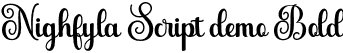 Nighfyla Script demo Bold font | NighfylaScriptdemo.otf