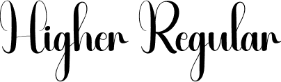 Higher Regular font | Higher.otf