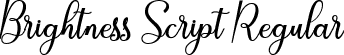 Brightness Script Regular font | Brightness Script.ttf