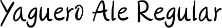 Yaguero Ale Regular font | Yaguero Ale.ttf