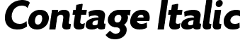 Contage Italic font | Contage Regular Italic.ttf